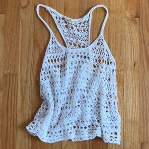 White knit tank top